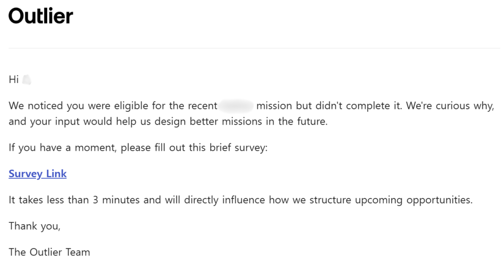 outlier mission mission survey